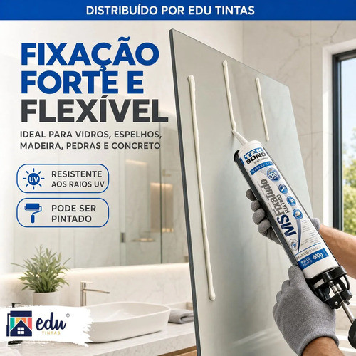 Adesivo Ms Fixa Tudo Hibrido Polímero 400g Tekbond Secagem R Branco — imagem 2 de 2
