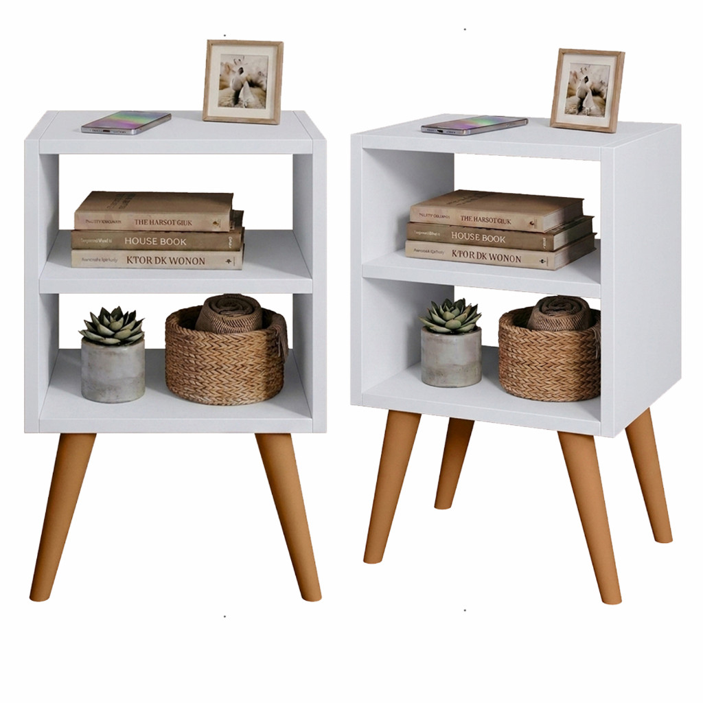 Kit 2 Mesa De Cabeceira Mesa Decorativa Quarto Melissa - São 2 UNIDADES, OFERTA RELAMPAGO - Inova Decor — imagem 2 de 2
