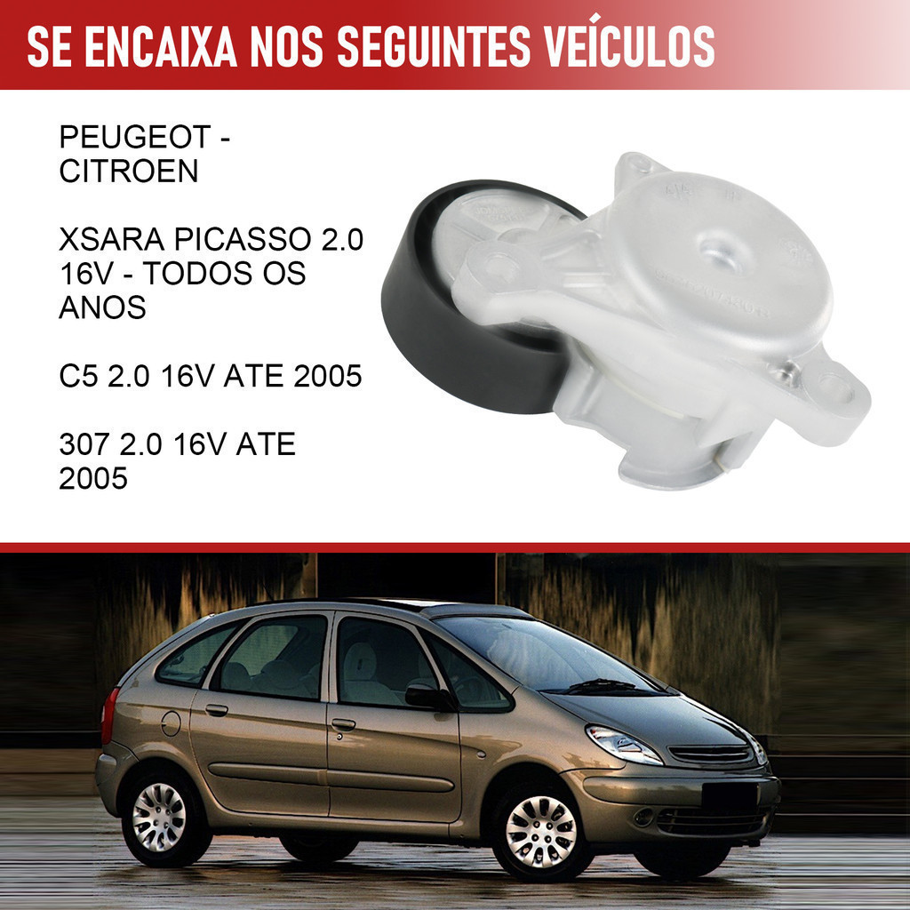 Tensor Correia Alternador Poli-v 307 Citroen C4/C5/C8 Xsara Picasso 2.0 16v NOVO — imagem 2 de 2