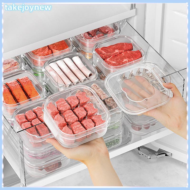 [takejoynewBR] Recipientes De Armazenamento De Alimentos Para Geladeira Selados Caixa Fresca Organizador De Cozinha Tbr