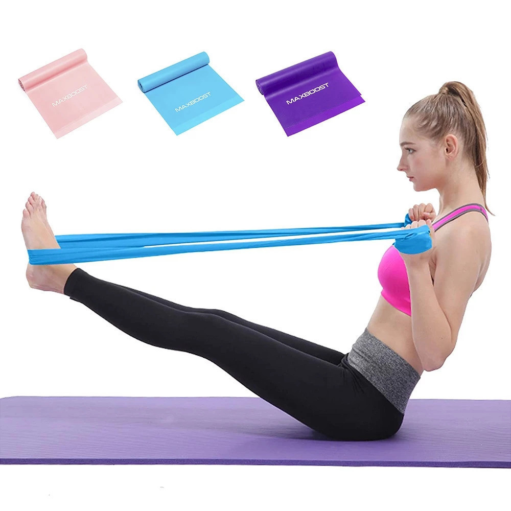 Faixas Elásticas Yoga Band 1,5m Treino Funcional Fisioterapia Pilates Fortalecimento Alongamento Exercícios WL-2720