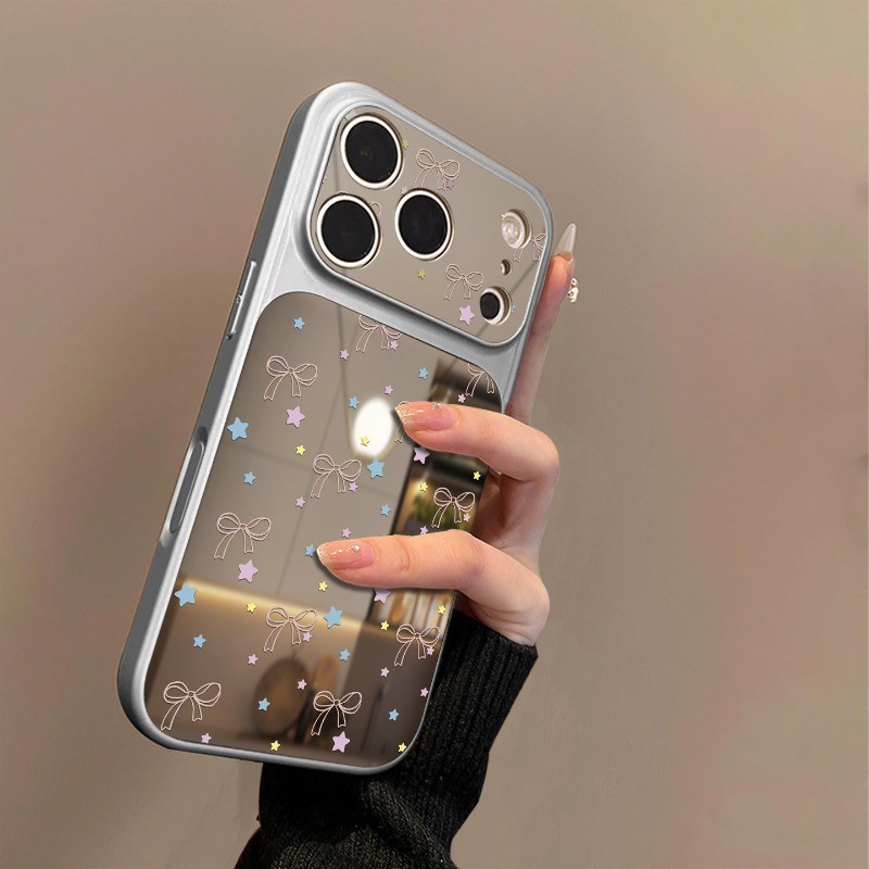 Capa De Telefone Colorida Com Espelho De Estrela De Desenho Animado Para Samsung Galaxy A03 Core A13 A23 A33 A53 A73 A02
