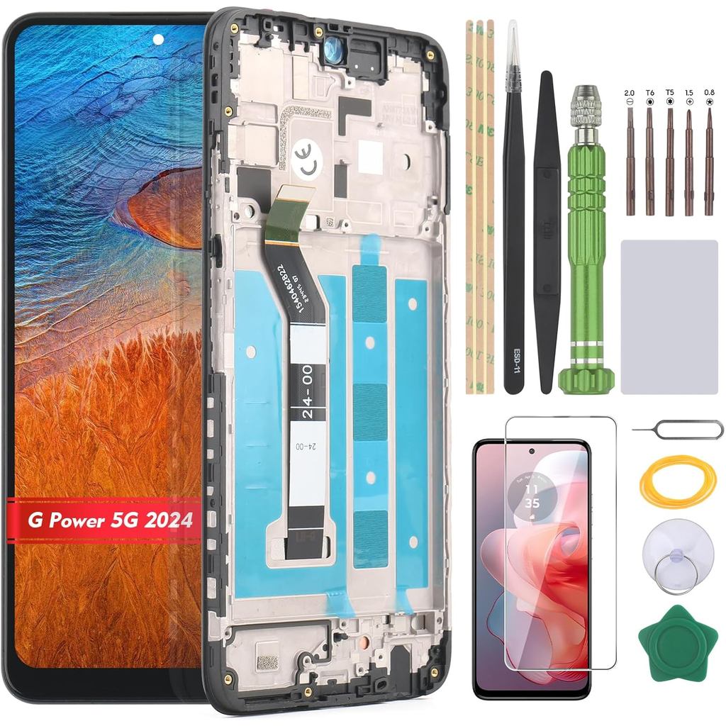 Screen for Motorola Moto G Power 5G 2024 XT2415 LCD Display Replacement for Moto