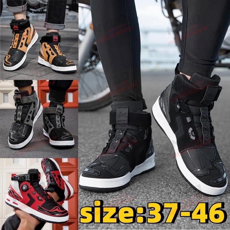 Botas De Equitação Masculinas De Motocicleta , Elegantes , Resistentes Ao Desgaste , Sapatos De Couro Antiderrapantes Ca