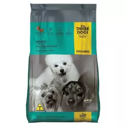 Ração Hercosul Three Dogs Original Especial Premium, Frango, Carne e Arroz 10,1Kg