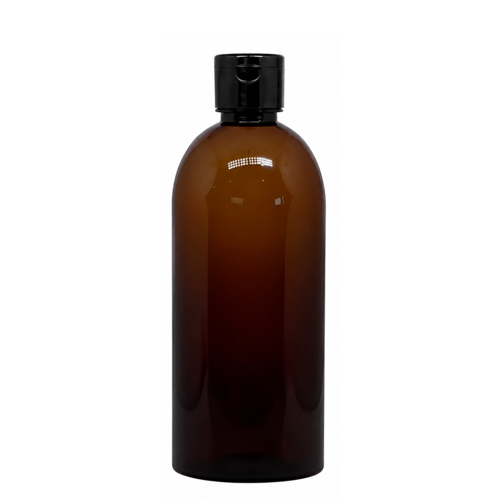 Kit 10 Frascos Pet Âmbar 500ml com Tampa Flip Top p/Álcool e Sabonete — imagem 2 de 2