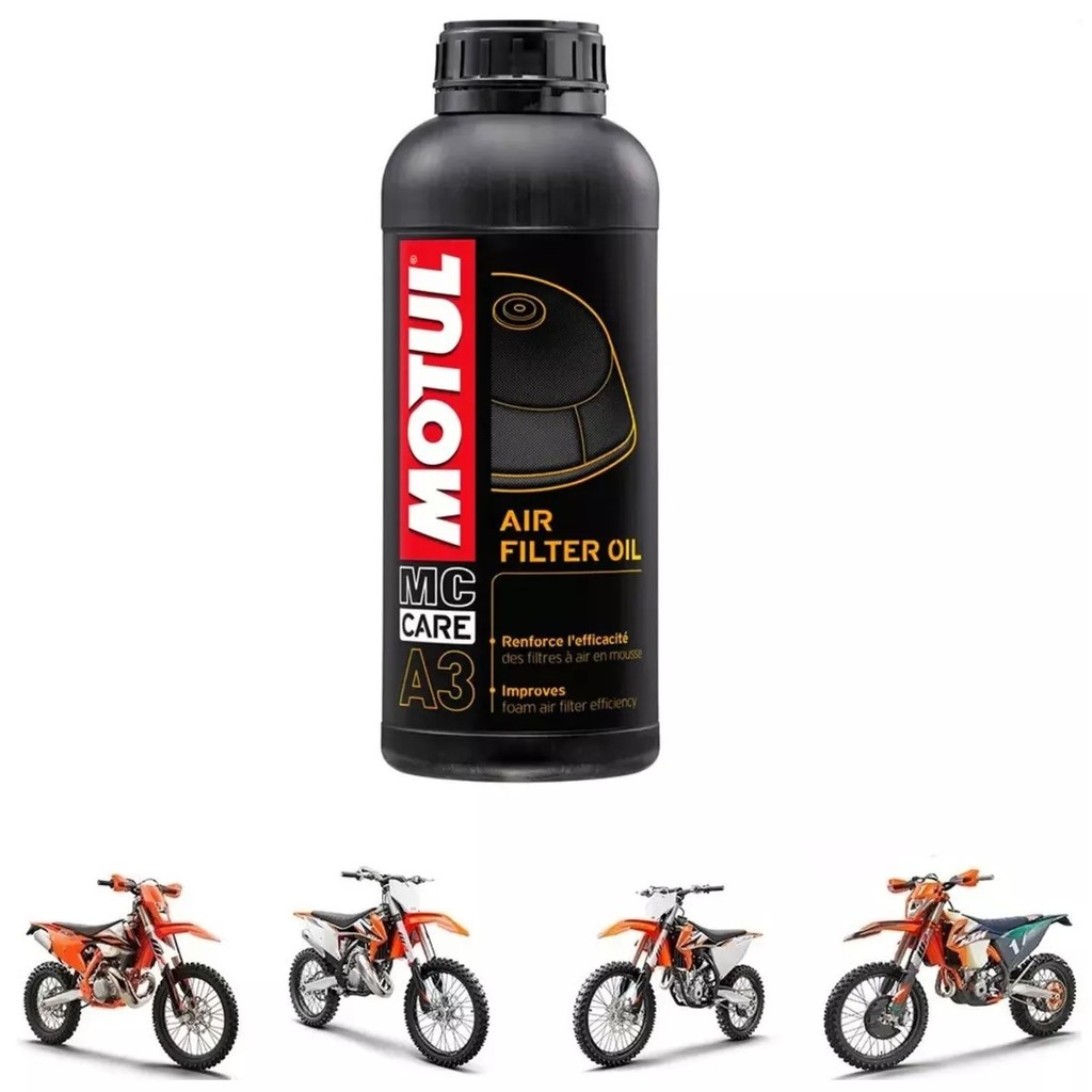 Óleo Filtro Ar Motul A3 1 Litro Motos Motocross Trilha OFF-ROAD ENDURO — imagem 2 de 2