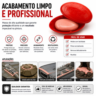 Silly Putty Massa Para Mascaramento De Pintura aerografo