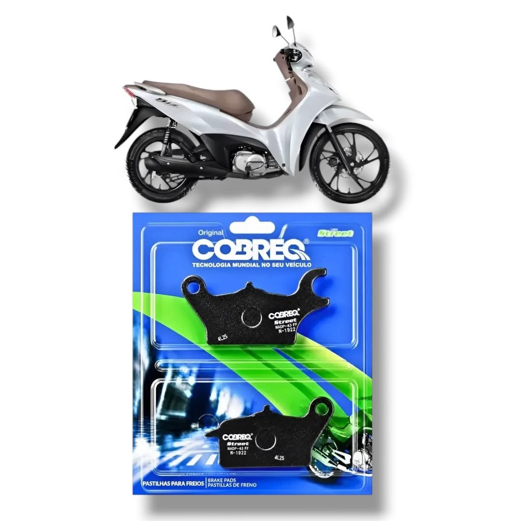 PASTILHA DE FREIO DIANTEIRA BIZ 125 2025-2026 - COBREQ