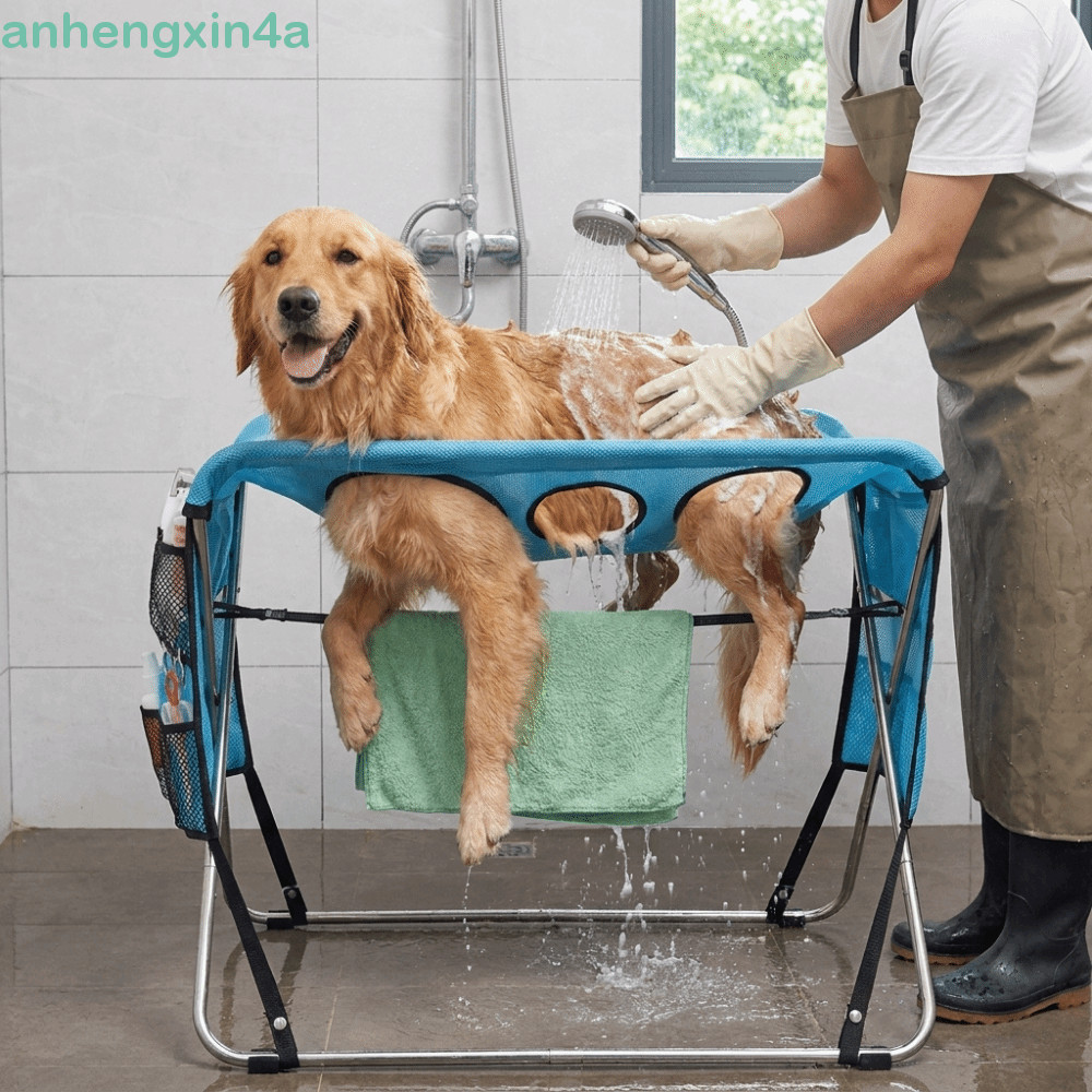 Rede Para Cuidados Com Animais De Estimação ANHENGXIN , Rack De Banho Dobrável Vários Furos , Mesa Antiarranhões Cães