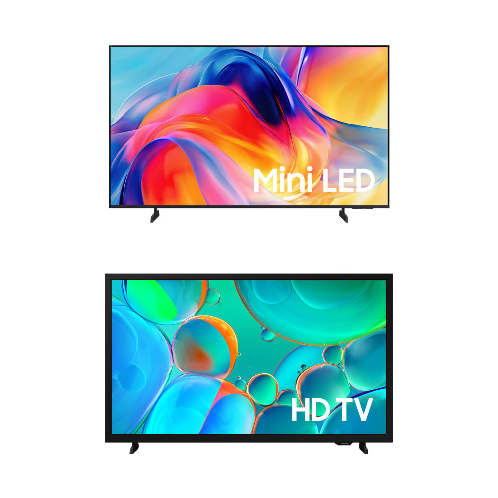 Samsung Smart TV 50" MiniLED 4K M75H + Samsung Smart TV 32" HD H5000F