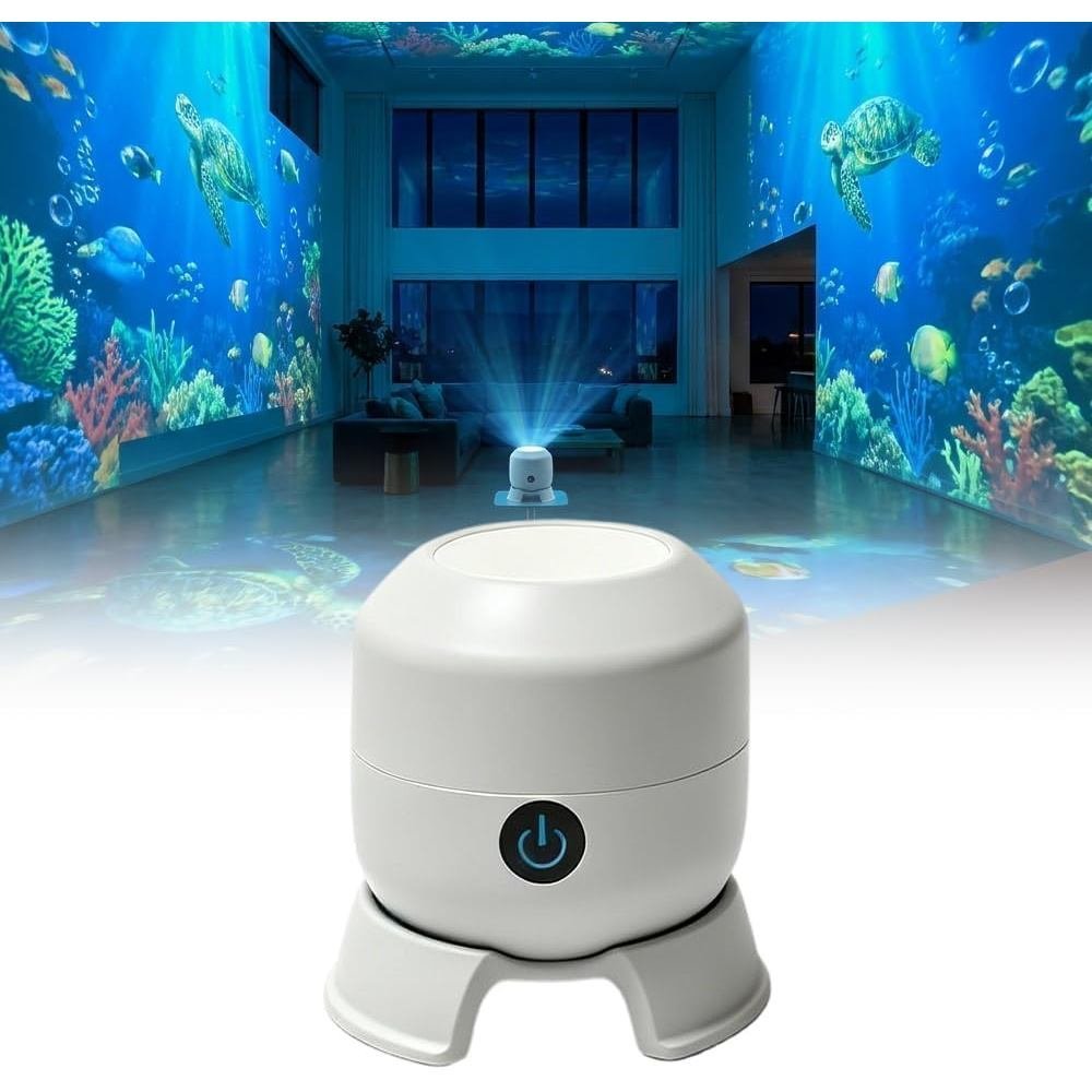 Projetor de Luz LED Rotativo Dinâmico, Projetor de Luz Oceano, Noturno LED Oceano, Projetor de Luz Noturna LED,