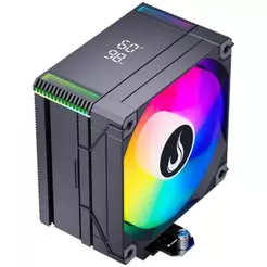 Cooler Para Processador Rise Mode Temp 6 Black, ARGB, 120mm, Com Display, Intel-AMD, Preto, RM-ACT6-ARGB-B