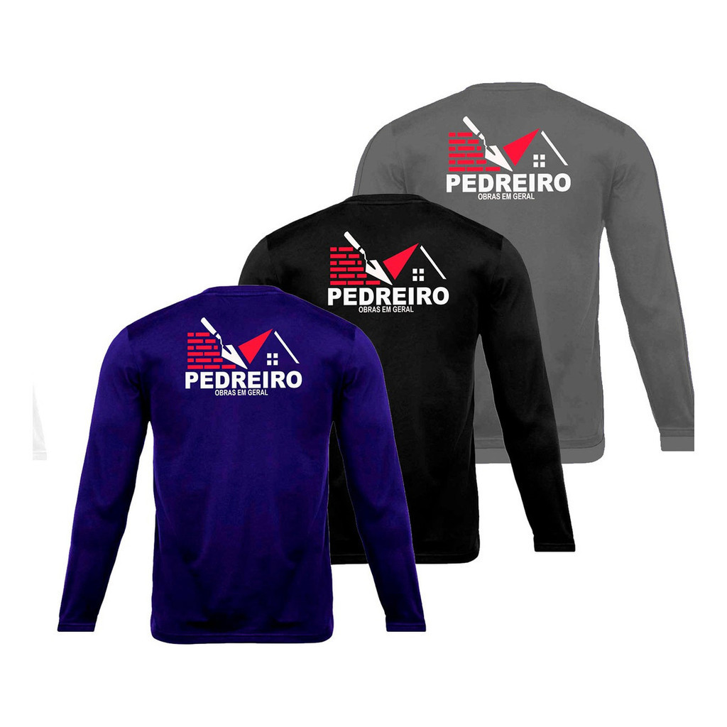 Kit 3 Camisetas Para Pedreiro Trabalho Uniforme Profissional