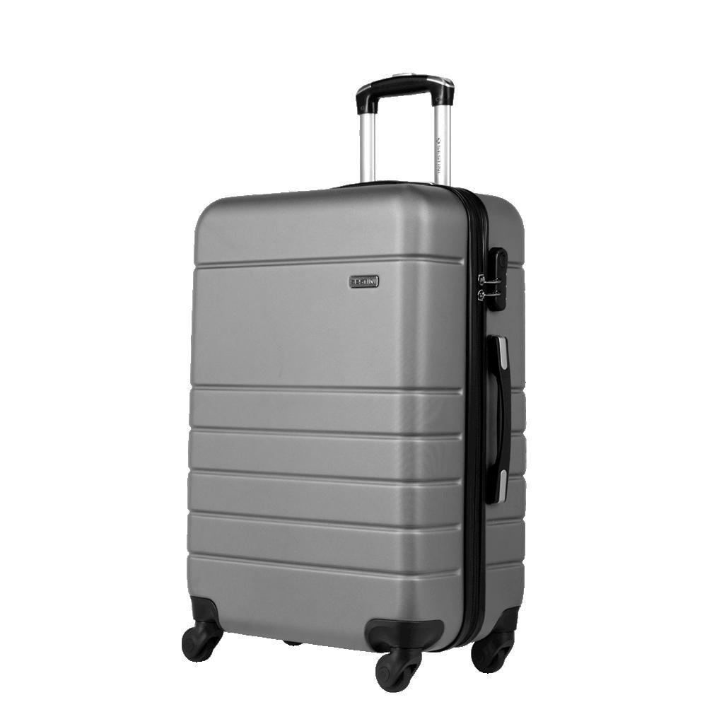 Mala de Viagem Média 23 kg ABS com Rodas 360° Essencial 2 - Prata