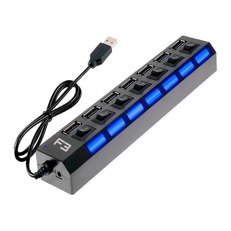 HUB F3 7 Portas USB 2.0, JC-HUB701