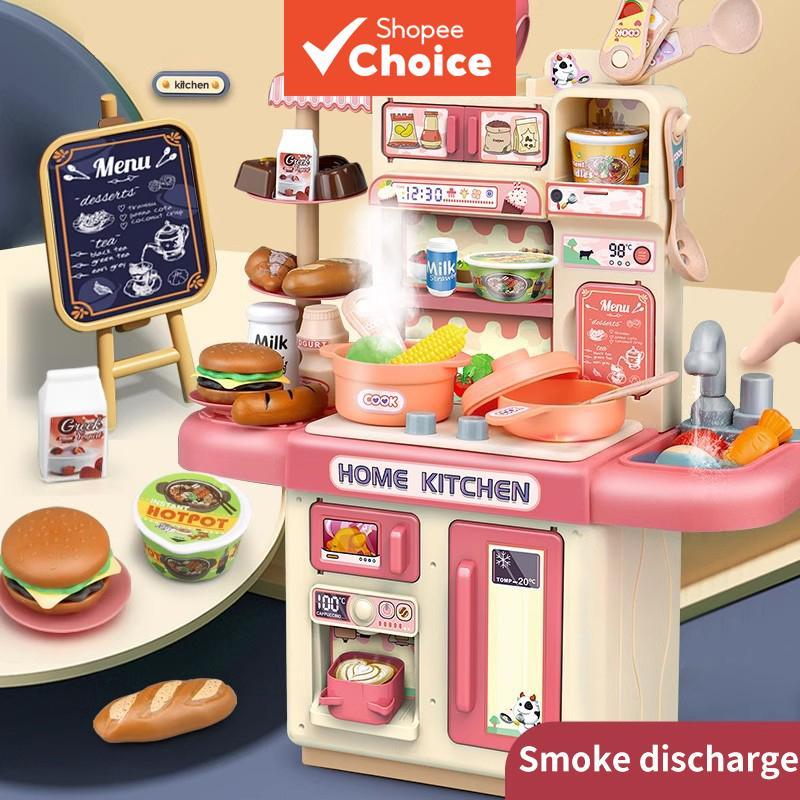 Conjunto de Cozinha Infantil Simulação Cozinha Design Multifuncional Crianças Brinquedo Educativo de Simulação de Papel