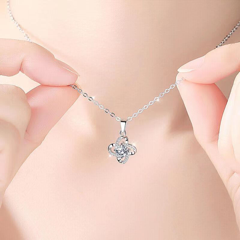 Colar de ouro 18k feminino luz pingente de luxo All-Match moda jóias au750 clavícula corrente ano novo presente para esp