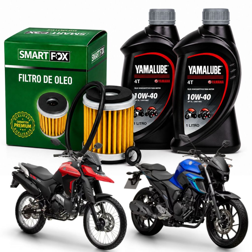 KIT TROCA OLEO 10W40 + FILTRO E ORIING FAZER 250 FZ25 XTZ LANDER 250
