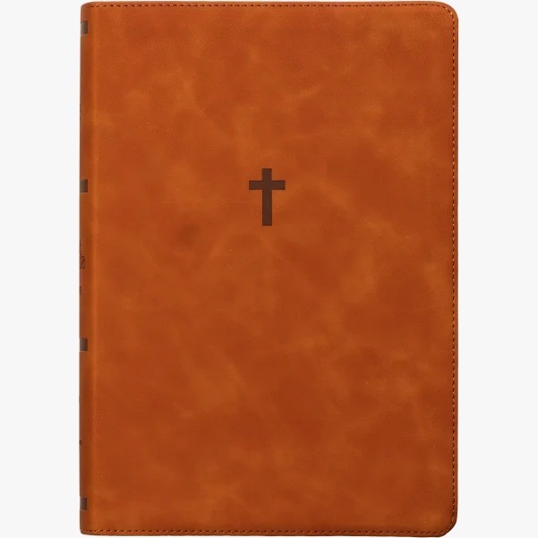 Bíblia Sagrada NVI | Bible Journaling | Leitura Perfeita | Espaço para anotações | Capa Luxo | Marrom Marmorizado Cruz