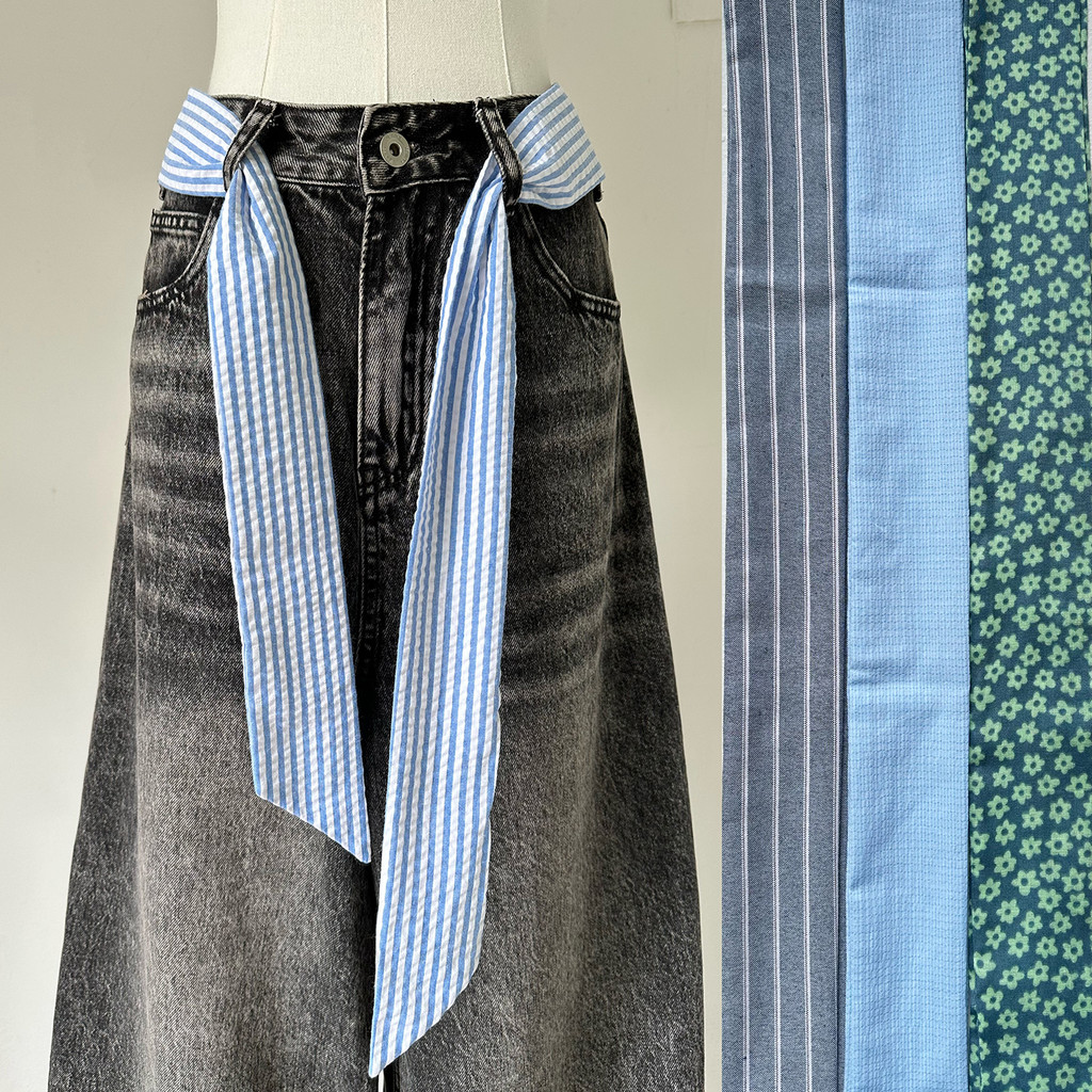 Cinto listrado acessórios Jeans acessórios Retro americano gravata longa fita Streamer feminino verão Design acessórios