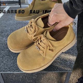CESONMIE Paris Mickey Derby Sapatos Masculinos De Couro Genuíno Camurça Sapatos De Couro Casuais Sapatos Masculinos De S