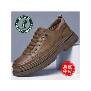 Oren Woodpecker Sapatos Masculinos Primavera Ao Ar Livre Leve All-Match Sapatos De Couro Casuais Moda Couro Genuíno Maca