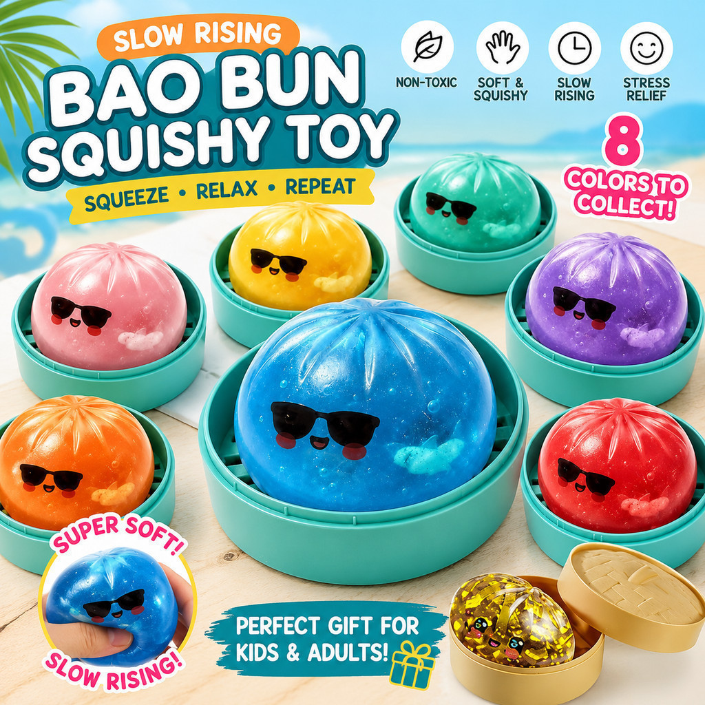 Lento Subindo Bao Bun Brinquedo Mole Alívio Do Estresse Fidget Sensorial Squeeze Macio Espuma Plutônio Decoração De Mesa