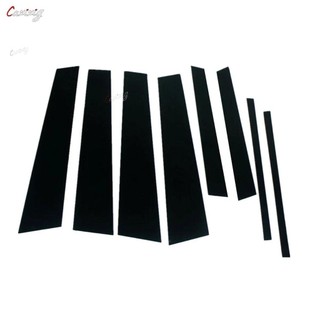 8 Pçs Preto Brilhante Polido Pilar Posts Caber Janela Guarnição Capa BC Coluna Adesivo Para BMW X5 E70 2007-2013