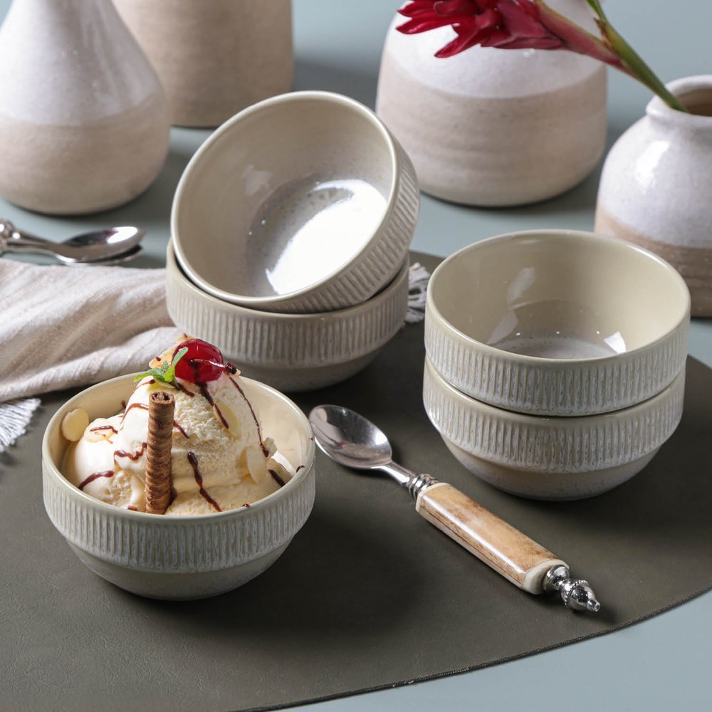 Bowl Empilhável Linhas Latte 330 ml 11,3 cm