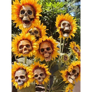 Decorações de Halloween girassol crânio simulação flor decoração cenário Bar KTV pingente decoração decoração