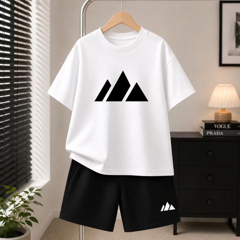 Conjunto Infantil Camiseta e Bermuda 100% Algodão Estampa Montanha 3 Estilo Épico Conforto e Liberdade para Atividades 