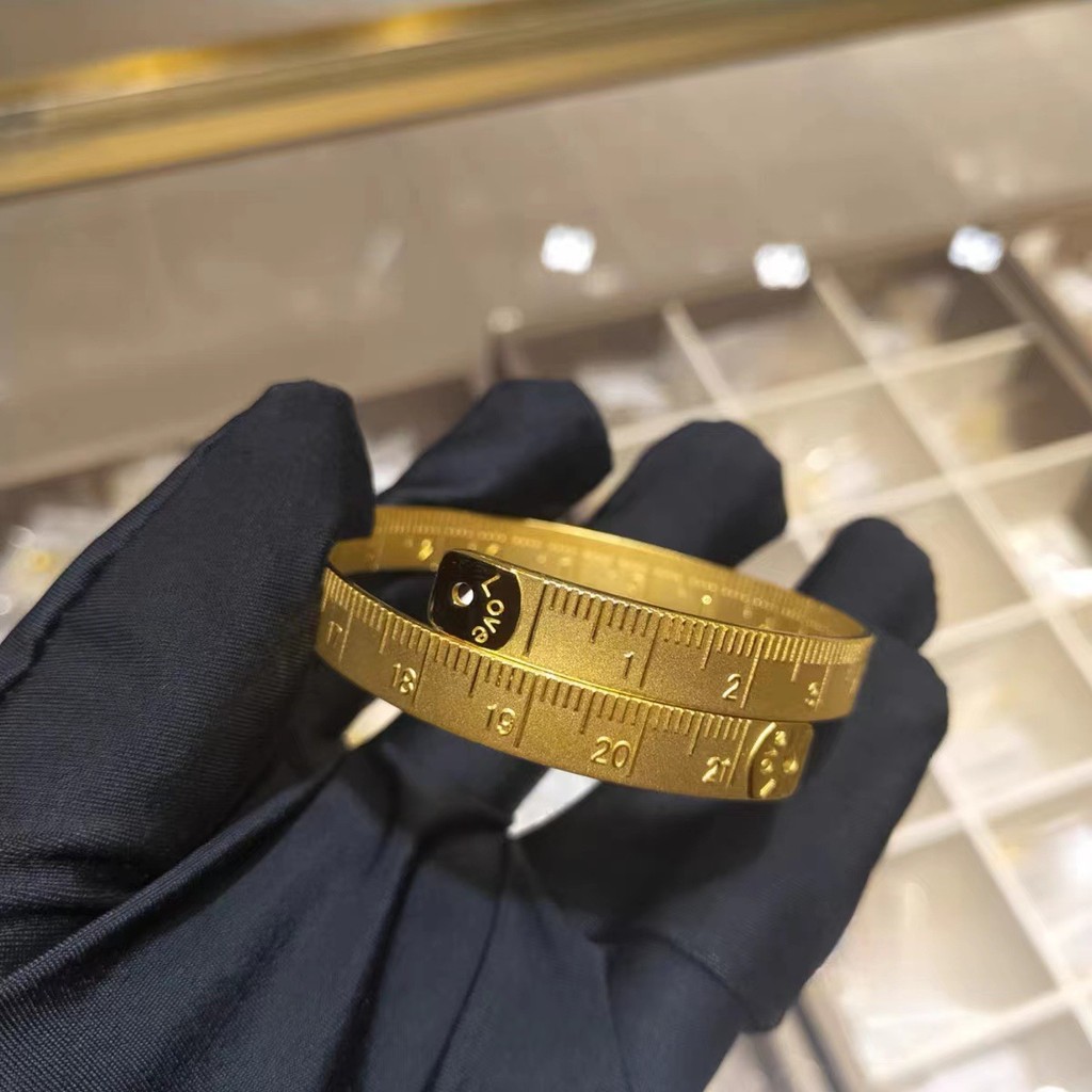 Vietnam areia ouro amor à mão pulseira coração régua pulseira escala aberta pulseira nicho presente requintado para namo