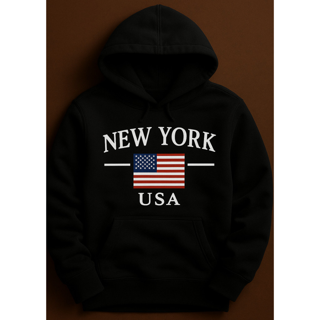 Moletom Infantil Unissex Masculino Feminino Estampado Alta qualidade New York Envio Rápido