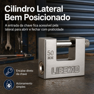 Cadeados Reforçados Antialavanca Inviolável Antifurto 40 50 60 70mm Resistente e Durável para Motos Garagem Empresa