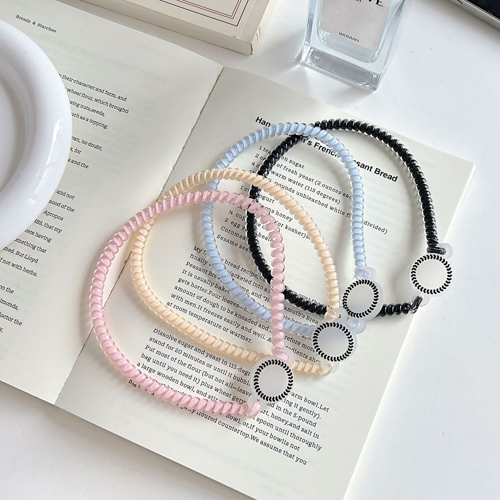 Nova faixa de cabelo em formato de fio de telefone para mulheres, elegante e esportiva, com um toque sofisticado, simple