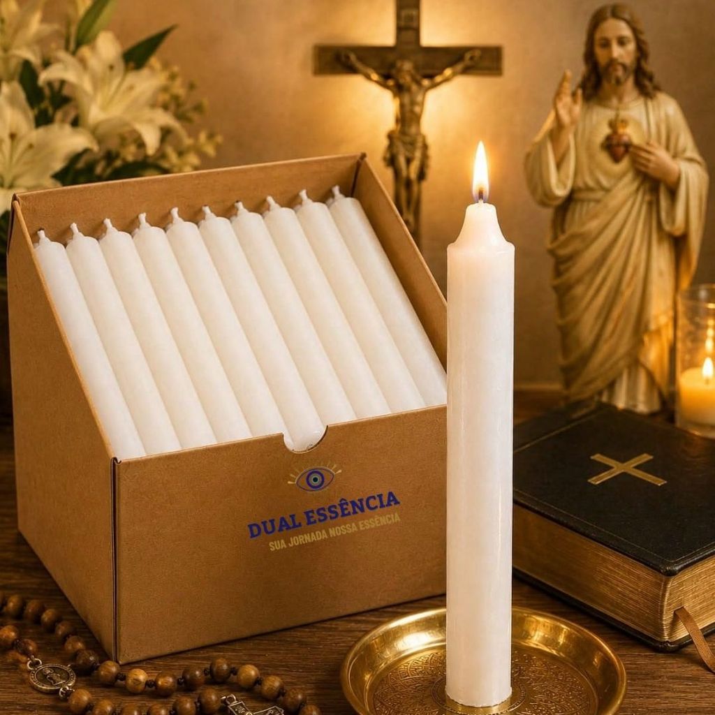 Velas Palito Pacote 1kg Branca, preta, vermelha, amarelo (19 Cm x 1,5 Cm)