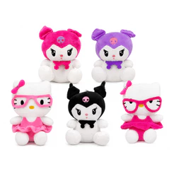 Pelúcias Fofas Gatinha e Kuromi Personagens Coloridas Presente Infantil QU