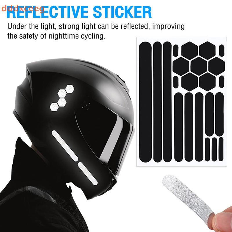 2026[dddxceeg] Adesivos Refletivos Para Capacetes Fita Reflexiva Autoadesiva Bicicleta Motocicleta Scooter Acessórios De