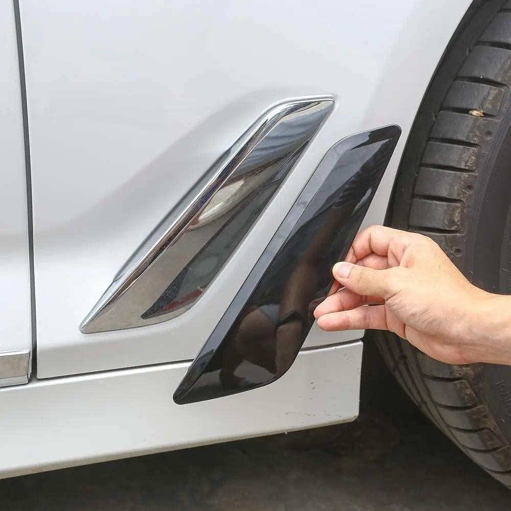 Carro Gloss Preto G30 Lado Fender Substituição ABS Chrome Asa Lateral Ventilação De Ar Capa Entrada Guarnição Acessórios