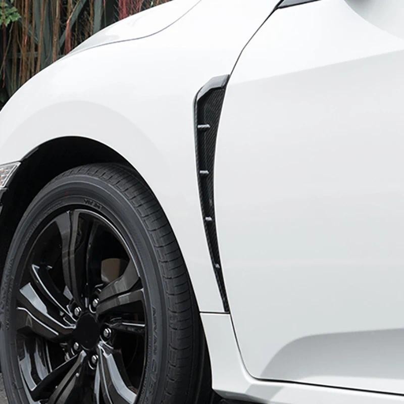 1 Par Universal Asa Lateral Do Carro Fender Decoração Ventilação De Ar Capa Entrada Tubarão Guelras Guarnição Para Honda
