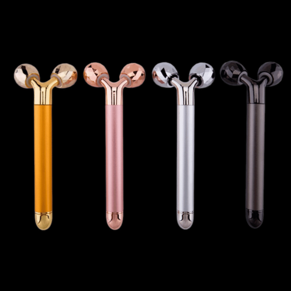 Rolo De Massagem Brilhante , Função De Vibração , Cuidados Com A Pele Doméstica , Massageador Facial Em Forma De Y , Des