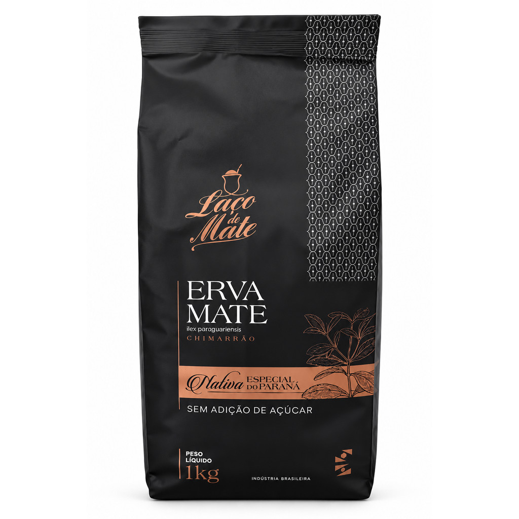 Erva Mate Laço do Mate Nativa Vácuo Baixa Cafeína 1kg