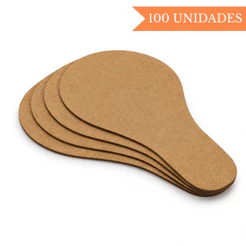 Kit Raquetes Pequenas Mdf Completo 100 Unidades Lembrancinhas Personalizáveis 17x9cm