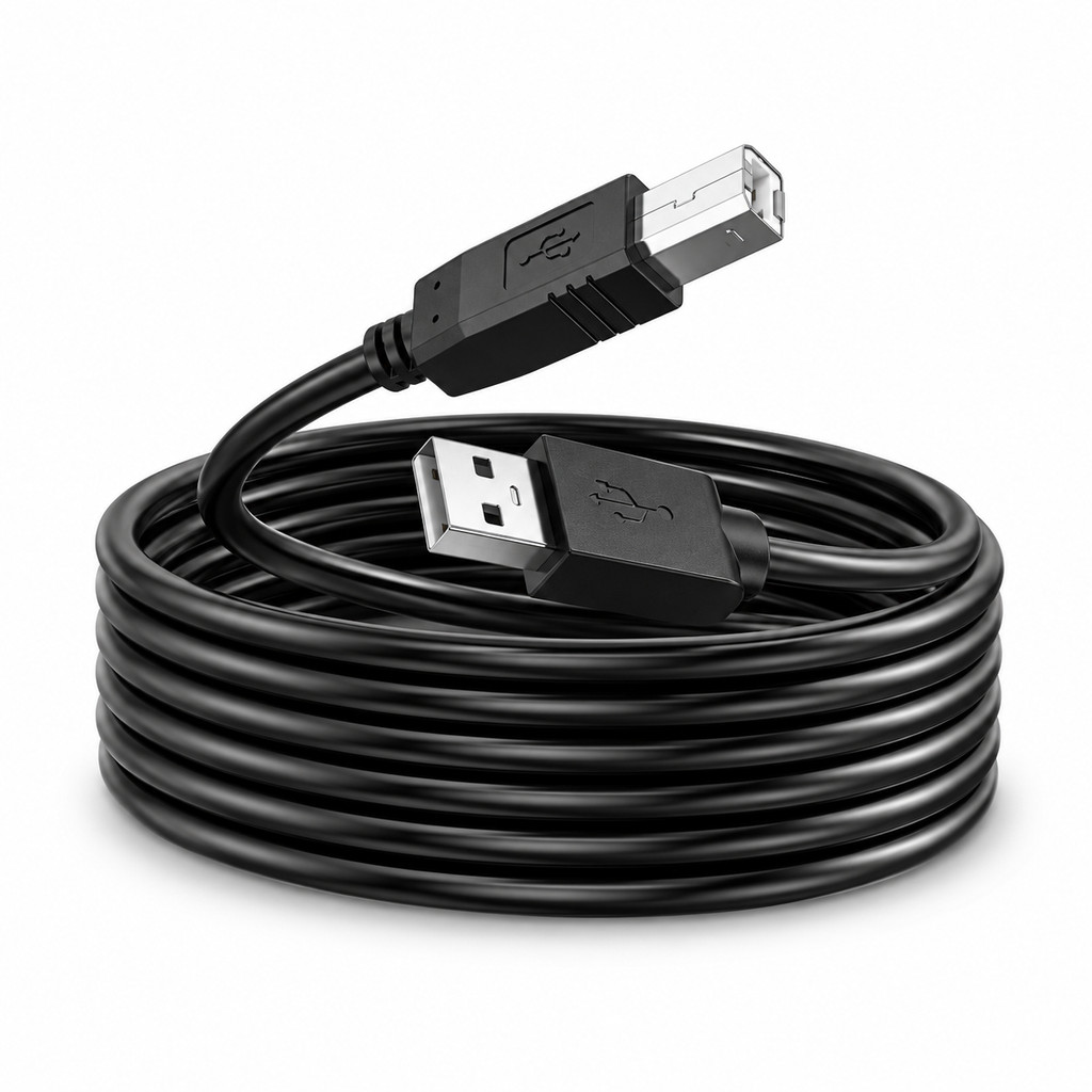 Cabo USB para Impressora A-B USB A Macho x USB B Macho para Scanner e Multifuncional
