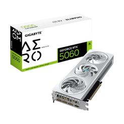 Placa de Vídeo Gigabyte GeForce RTX 5060 AERO OC, 8GB, GDDR7, 128-bit, GV-N5060AERO OC-8GD