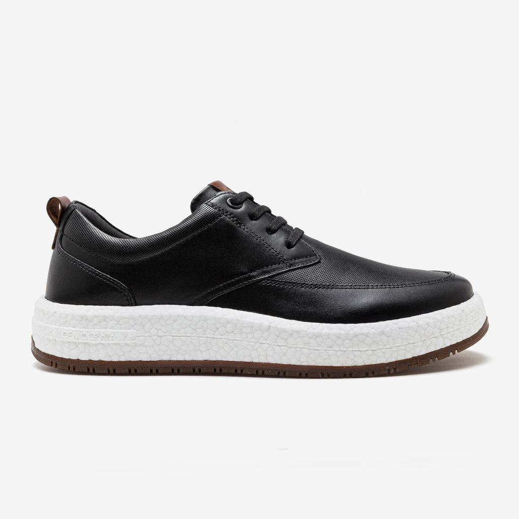 Tênis Masculino Drake Pulse Couro Preto