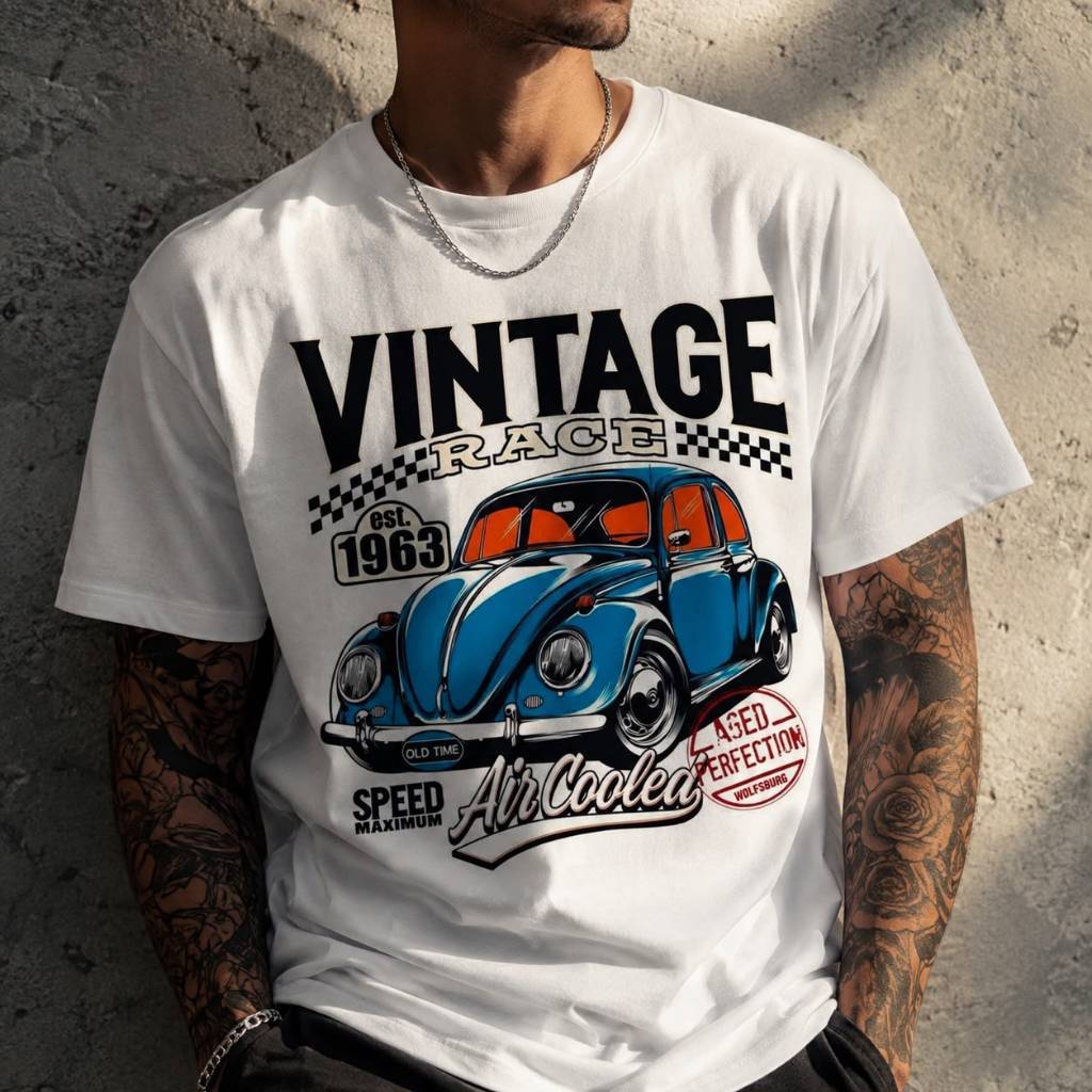 Camiseta Masculina Apaixonado Por Carros Antigos Vintage Race Carro Clássico Várias Cores Envio Imediato