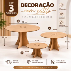 TRIO Boleira Decoração Festas