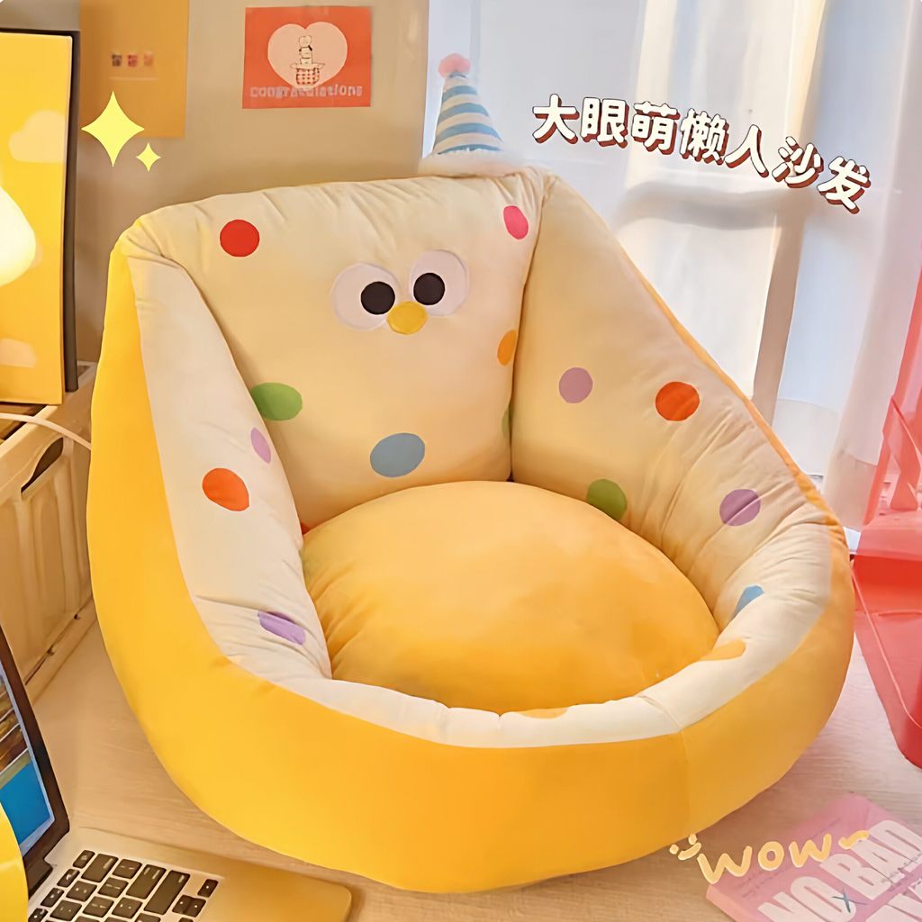 Bonito preguiçoso sofá quarto Bay janela pequena Tatami menina Mini cadeira dos desenhos animados almofada crianças leit